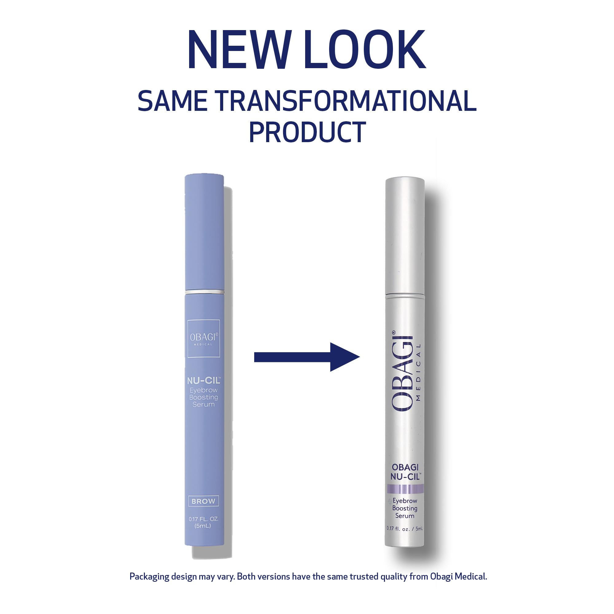 Obagi Nu-Cil applicator brush in use for precise brow filling and conditioning.