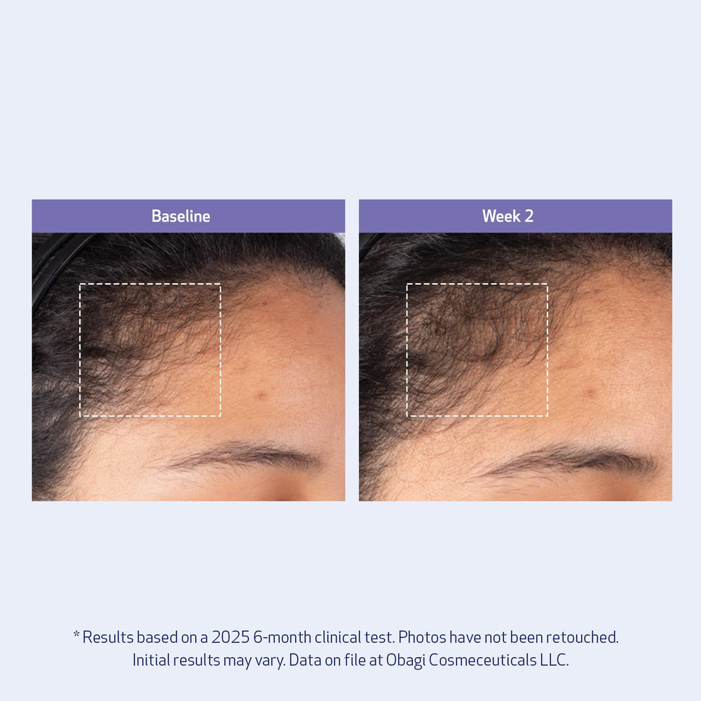 Obagi Nu-Cil BioStim biotin ingredient close-up emphasizes scalp health support