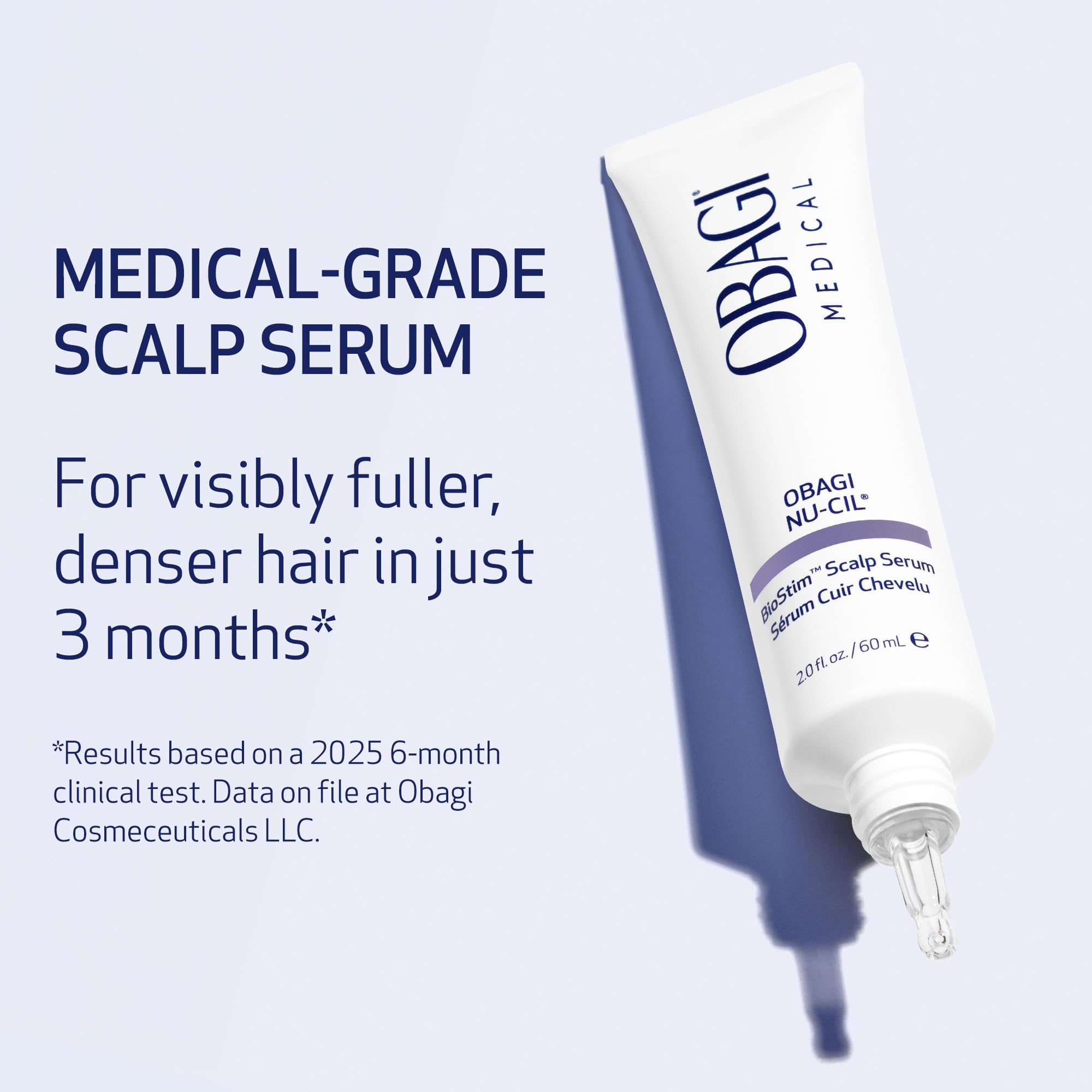 Obagi Nu-Cil BioStim on dry scalp during application absorbs quickly with no residue