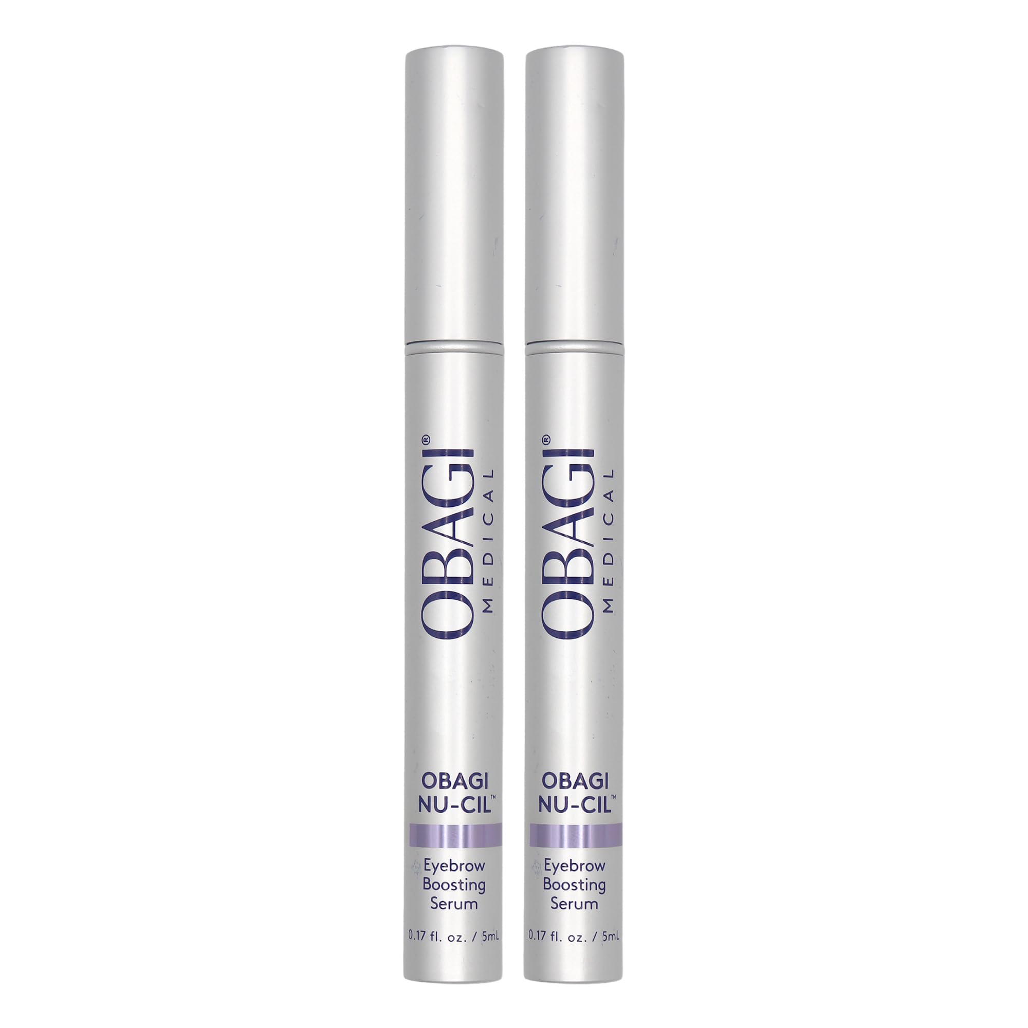Obagi Nu-Cil serum bottle demonstrates easy daily brow enhancement.