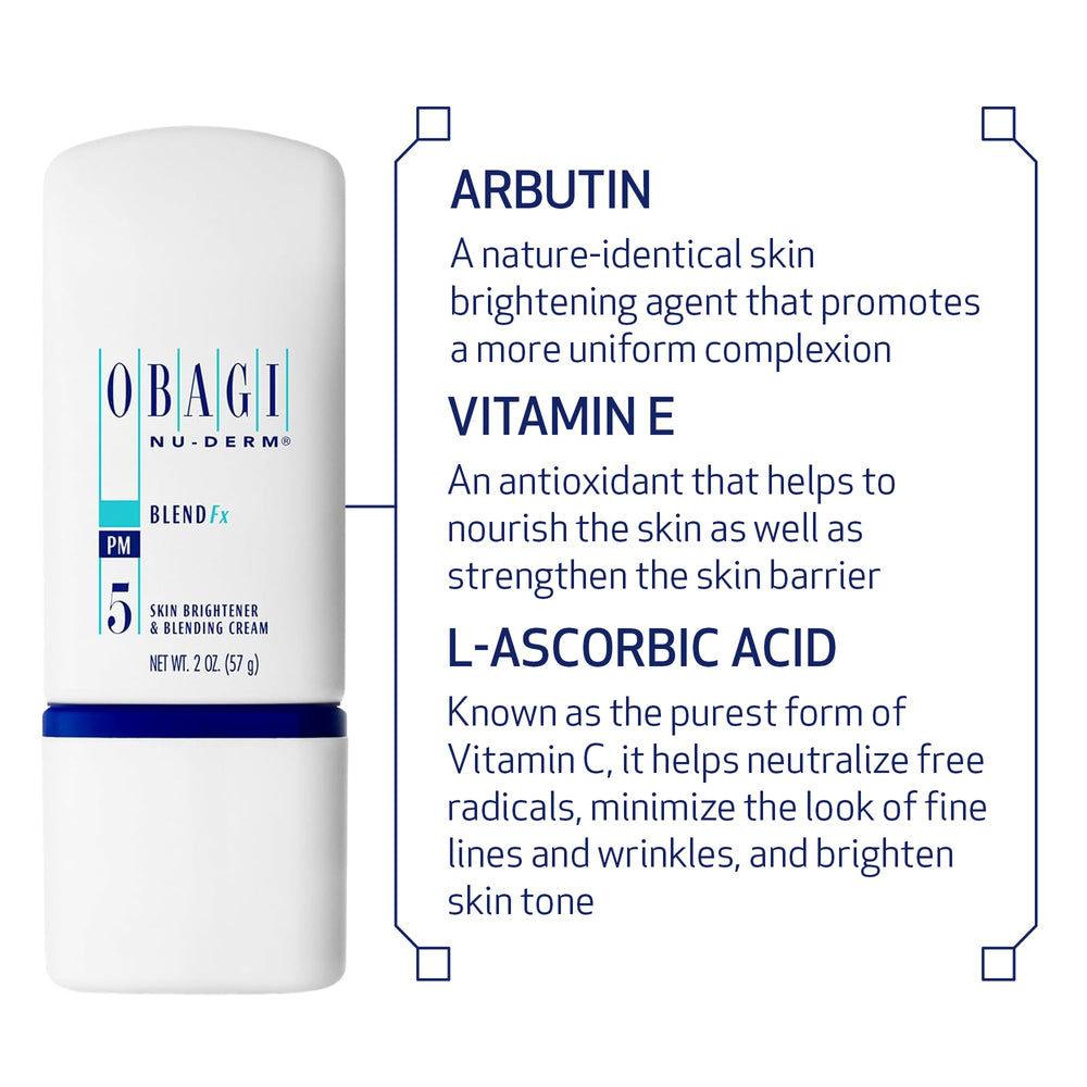 Obagi Nu-Derm Blend Fx clarity illustration demonstrates complexion brightening and dullness reduction.