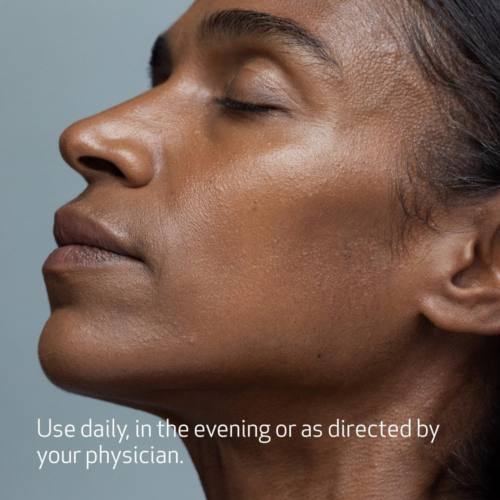 Obagi Nu-Derm Blend Fx vitamins C and E graphic underscores nourishing antioxidants.