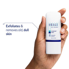 Obagi Nu-Derm Exfoderm Forte texture swirl demonstrating light, fast-absorbing exfoliant