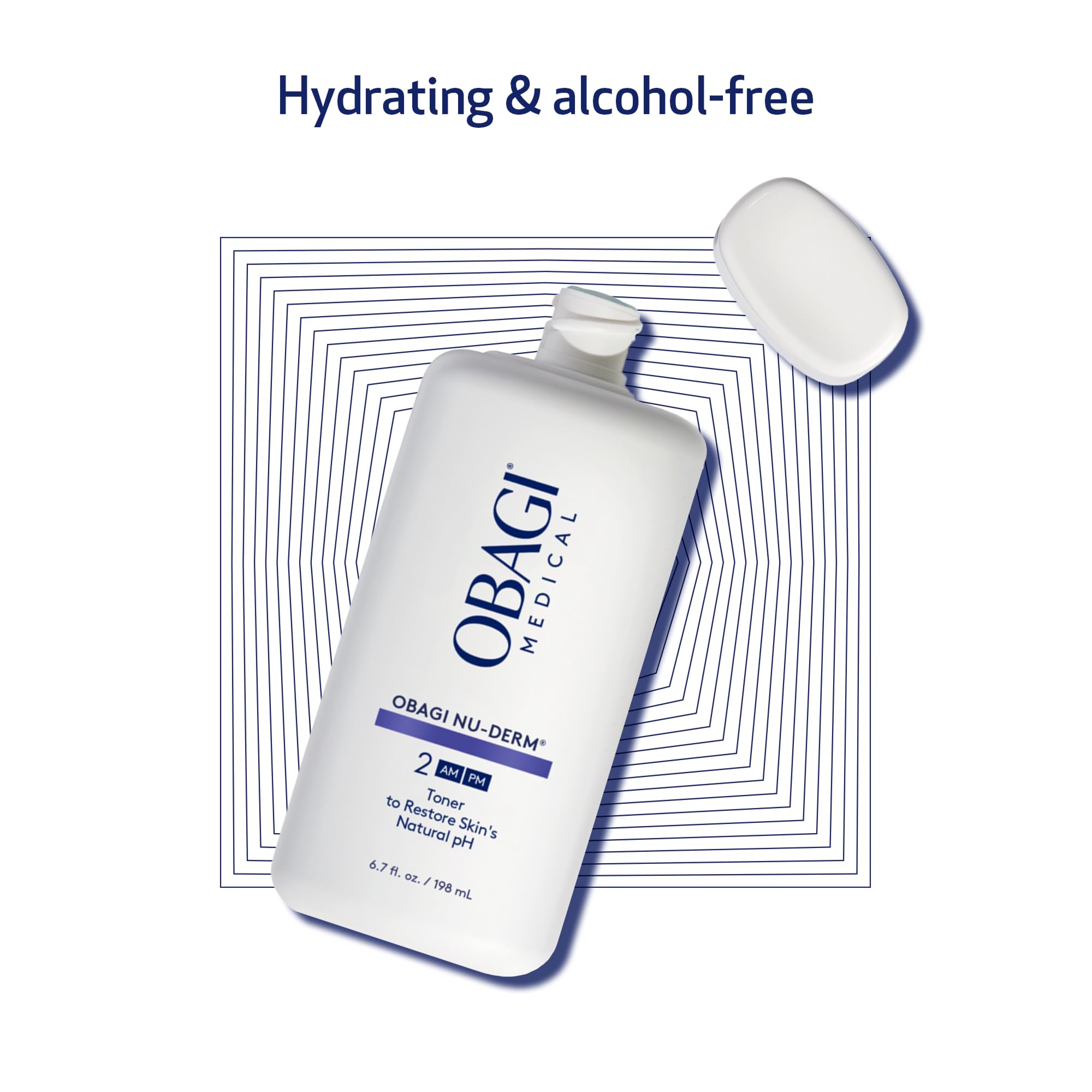 Obagi Nu-Derm Face Toner Aloe Vera illustration—soothing, non-drying hydration.