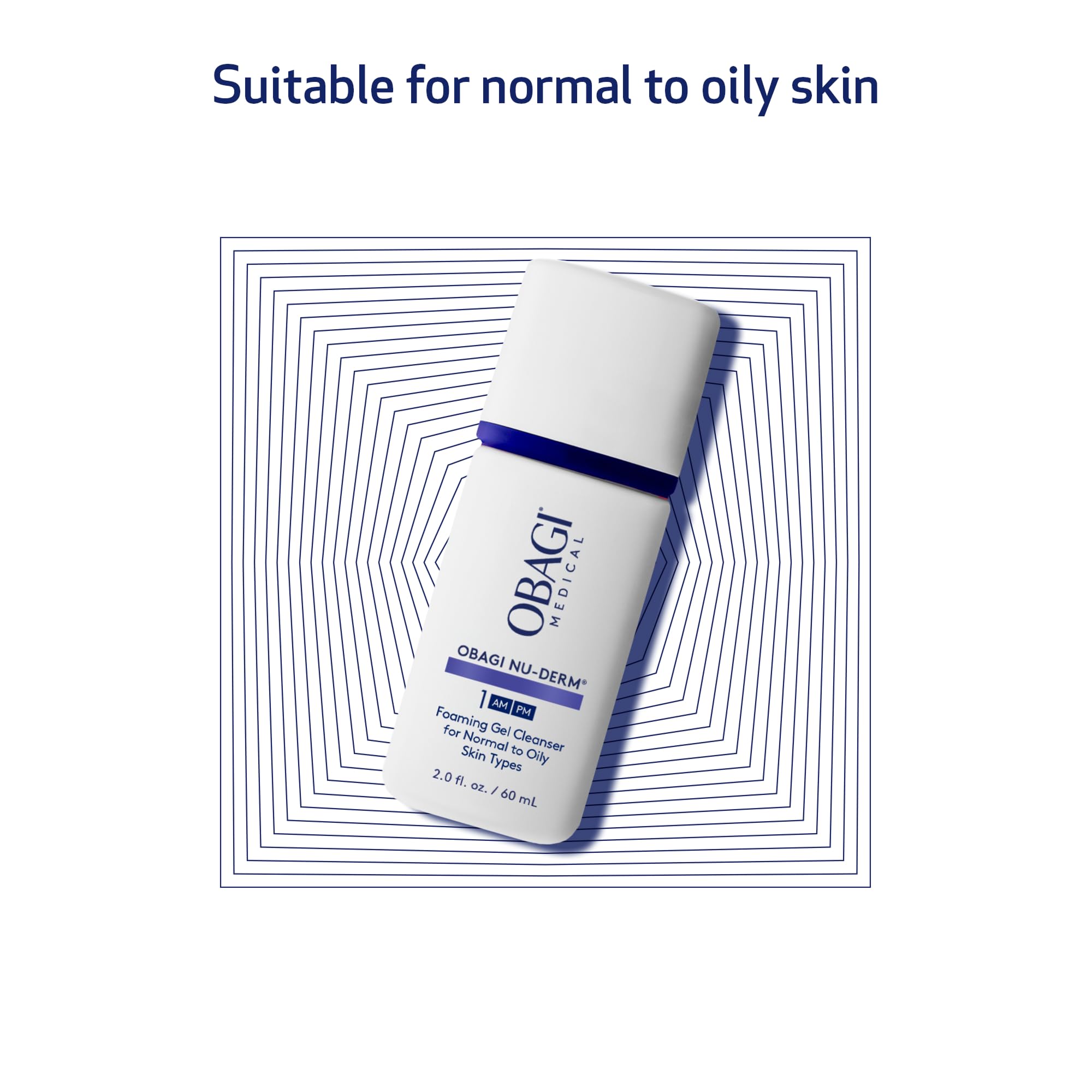 Obagi Nu-Derm Foaming Gel creates soft froth for gentle cleansing.