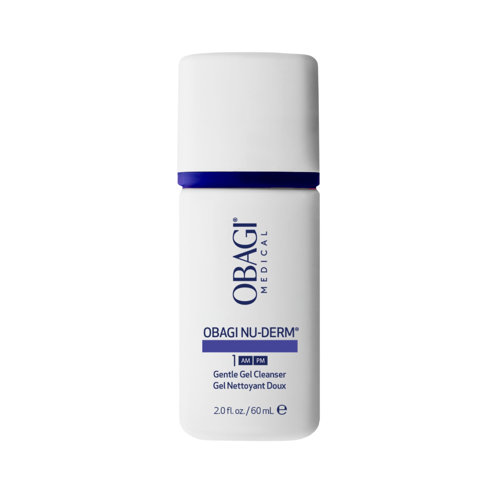 Obagi Nu-Derm Gentle Cleanser bottle 2 oz for travel-friendly daily cleansing.