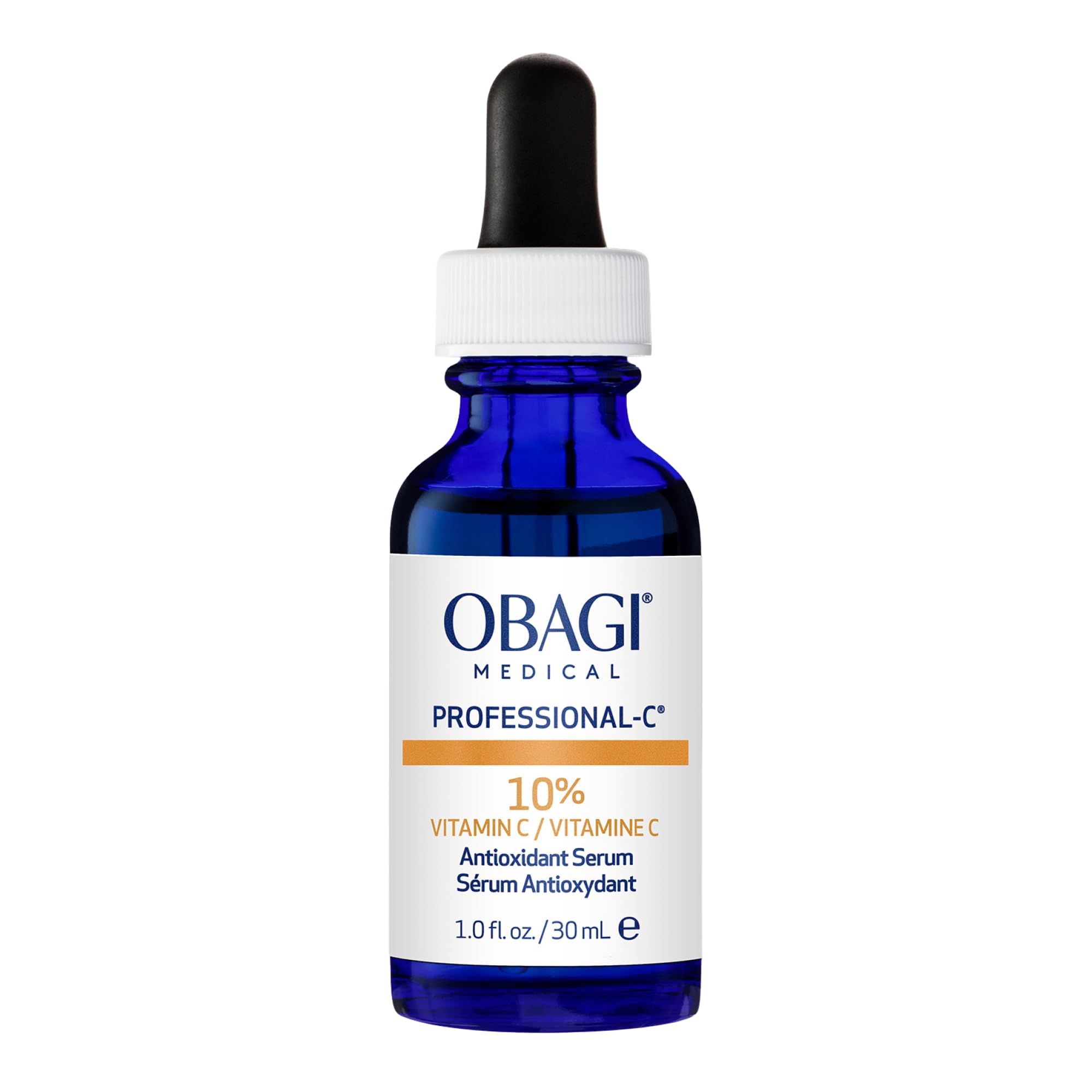 Obagi Professional-C 10% serum bottle close-up showing brightening potential