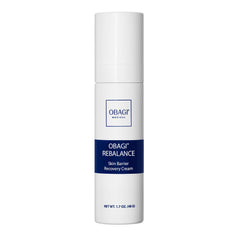 Obagi Rebalance cream tube dispensing close-up for lightweight barrier support.
