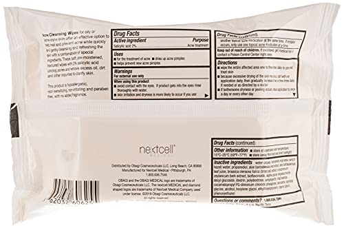 Obagi Medical SUZANOBAGIMD on-the-go wipes application shows gentle cleansing for oily, acne-prone skin.