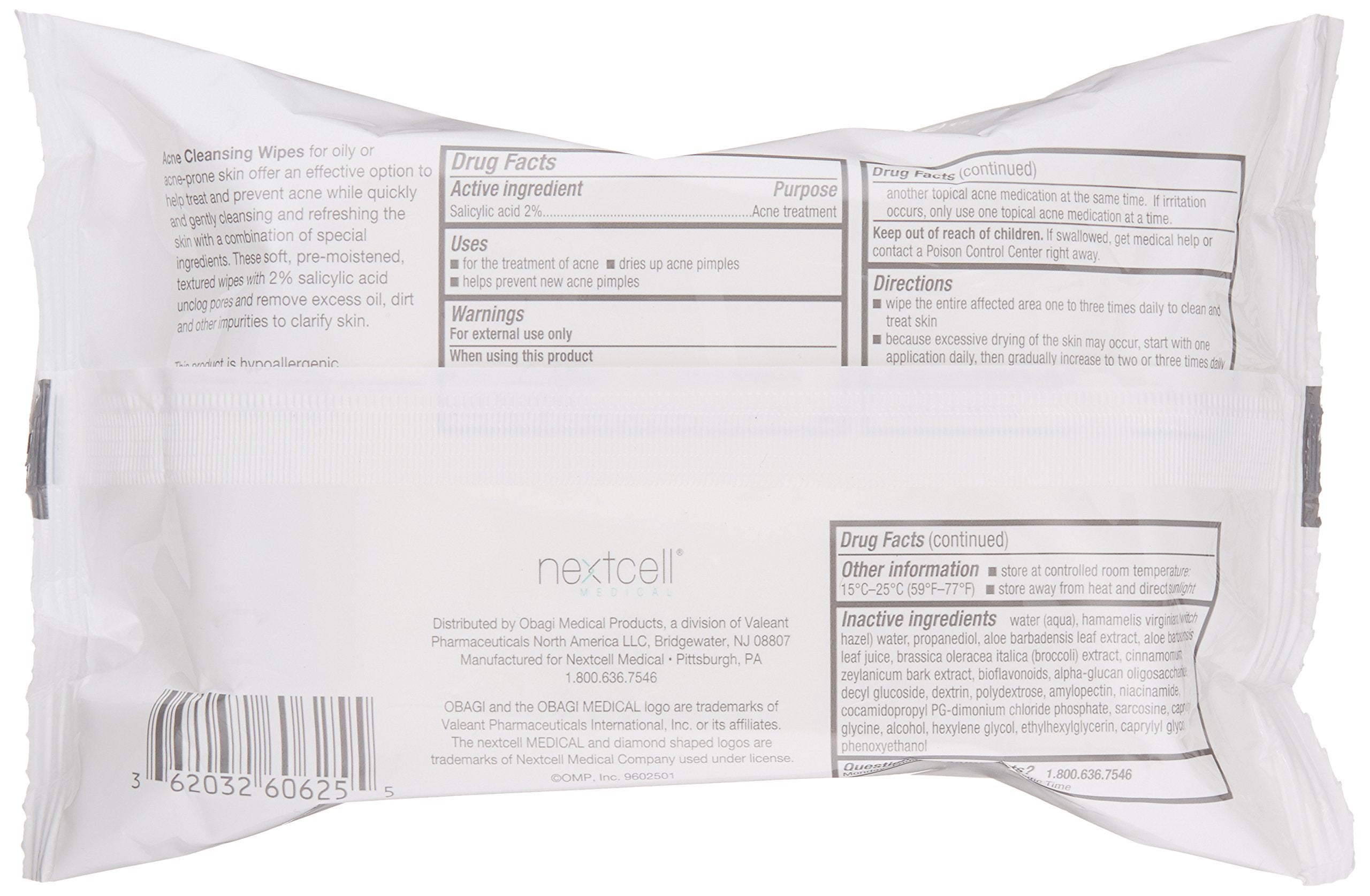 Obagi Medical SUZANOBAGIMD texture close-up highlighting wipe for pore care and cleansing.