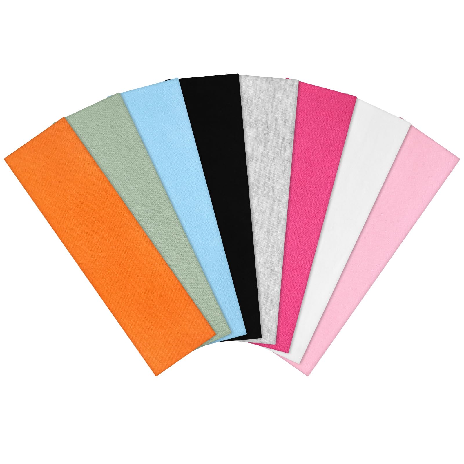 obeoby 8-pack non-slip headbands in colors for workouts and daily wear