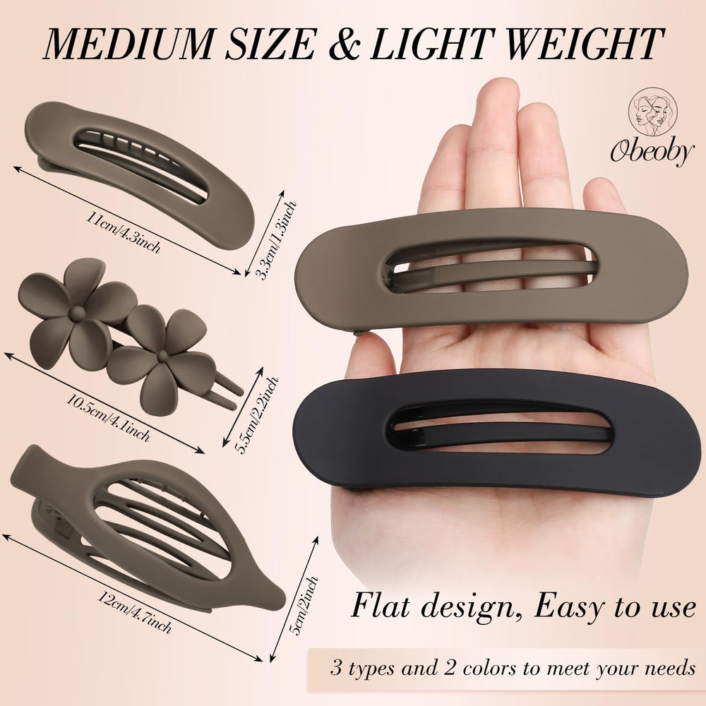 Obeoby black duckbill clip for all-day secure styling
