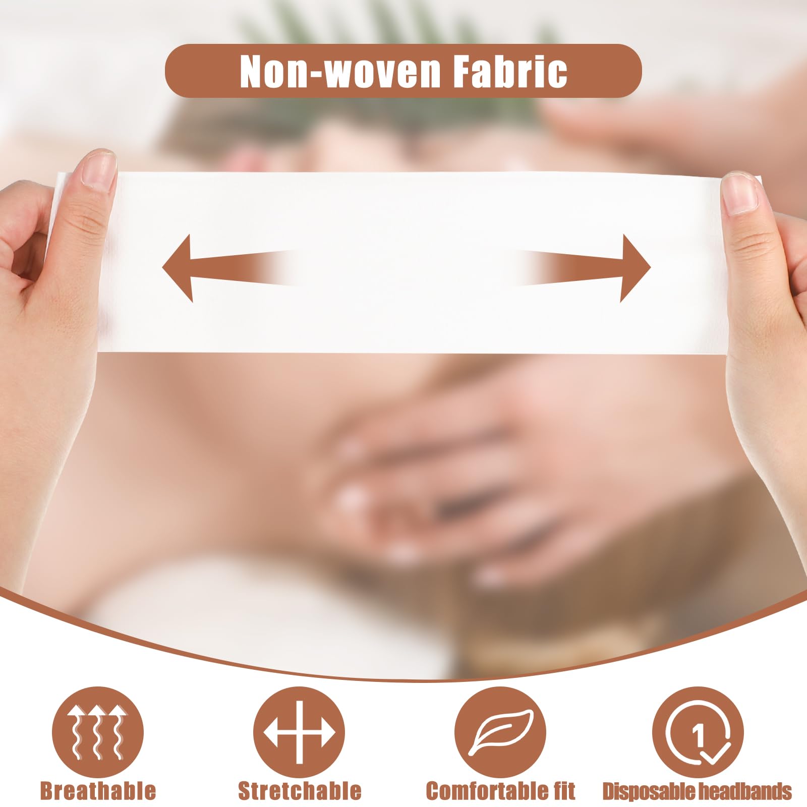 obeoby headband with adhesive fastener ensures secure fit during routines.