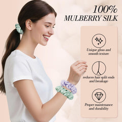 obeoby silk scrunchie bedtime use reduces friction while sleeping