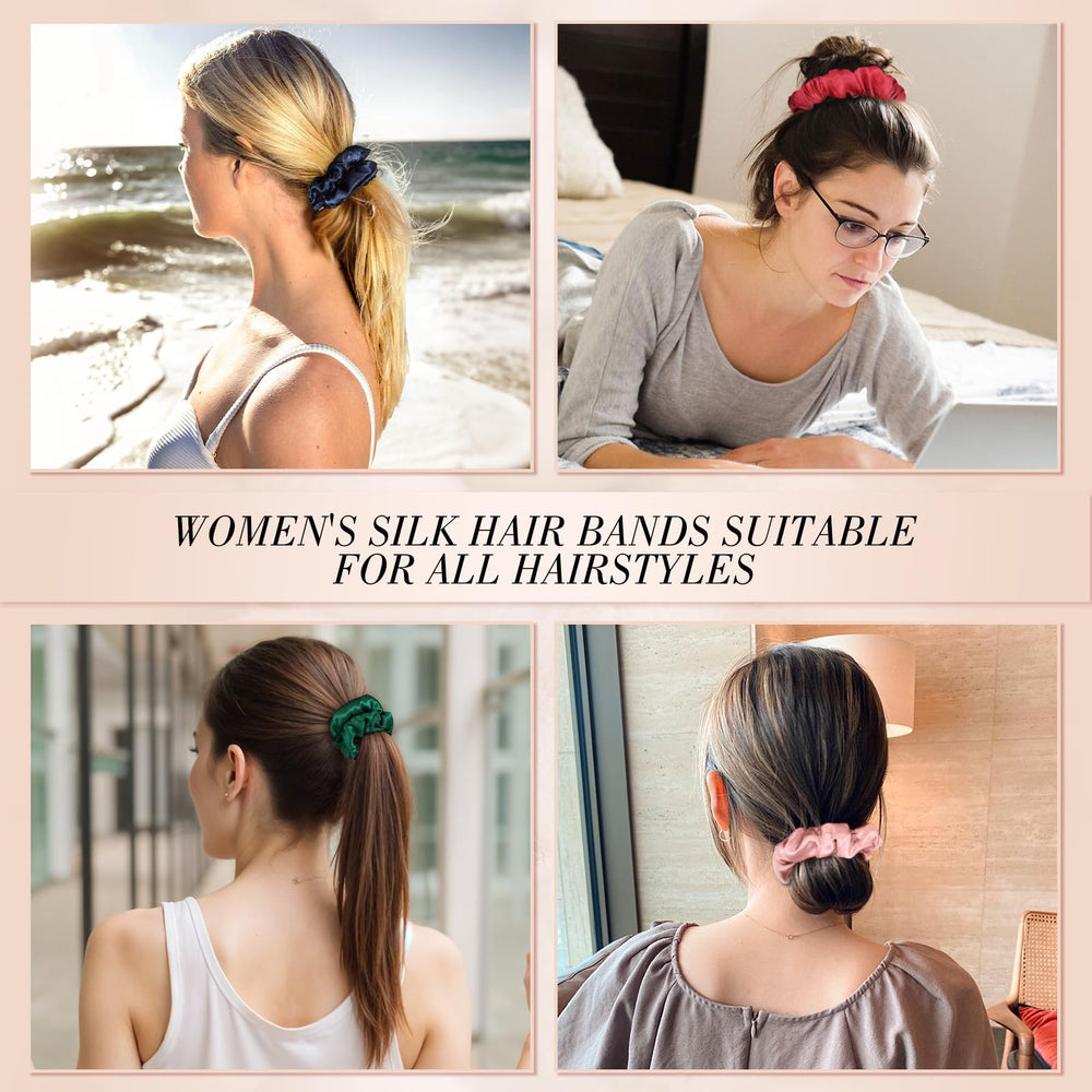 obeoby mulberry silk scrunchies ideal for sleeping to minimize friction at night