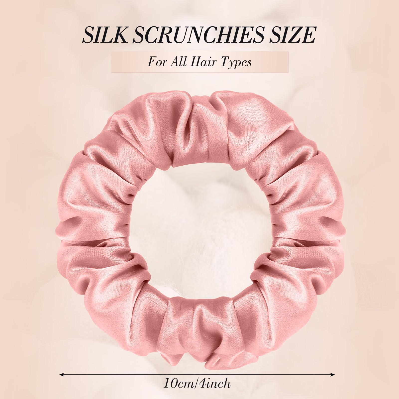 obeoby mulberry silk scrunchies worn in hair demonstrating gentle hold and shine