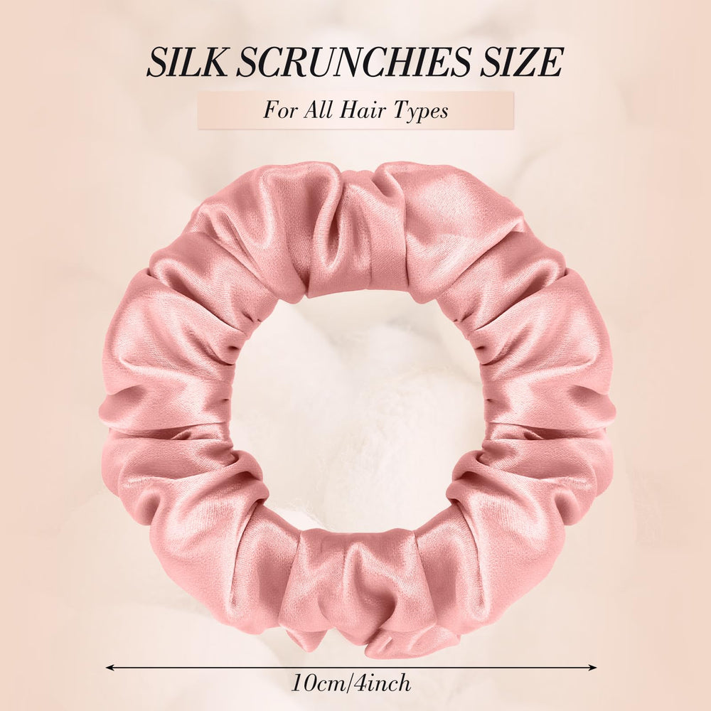 obeoby mulberry silk scrunchies worn in hair demonstrating gentle hold and shine