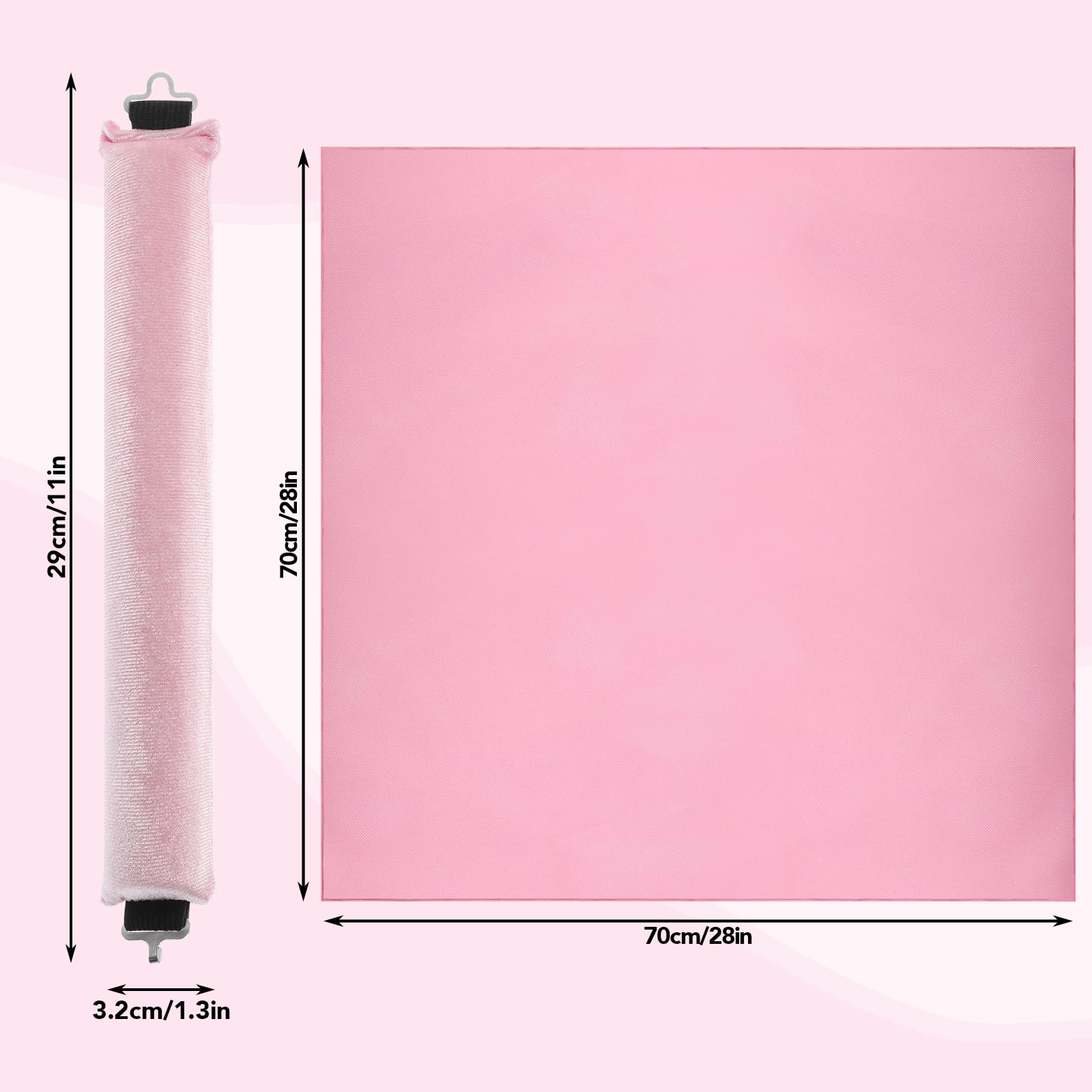 obeoby no-heat curlers with pink silk scarf for secure overnight styling