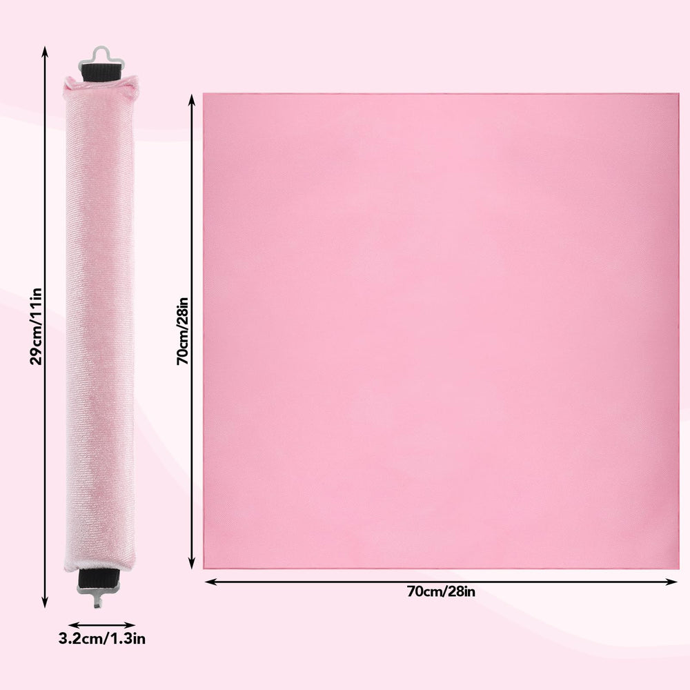 obeoby no-heat curlers with pink silk scarf for secure overnight styling