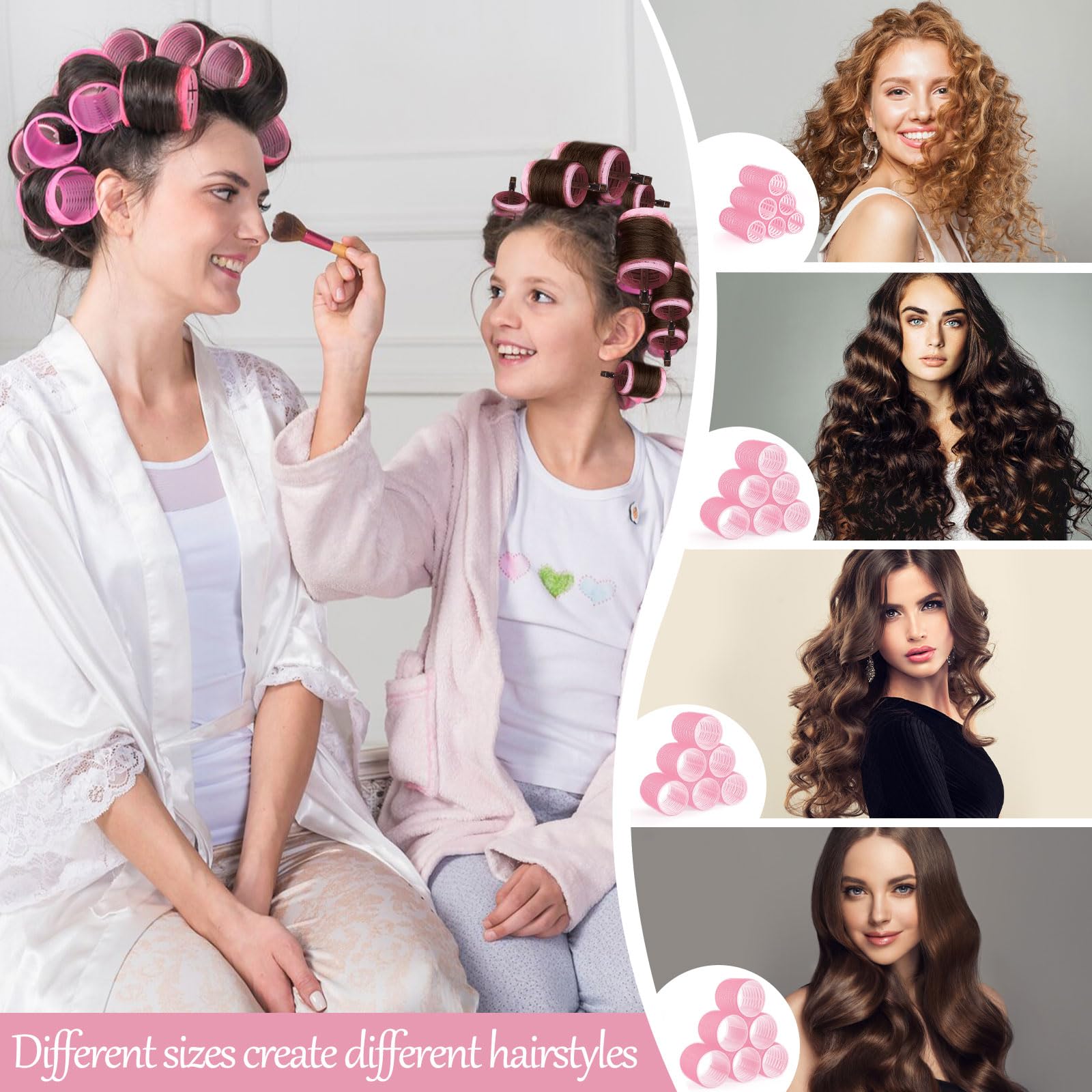 Obeoby rat-tail comb helps detangle and part hair for precise roller placement.