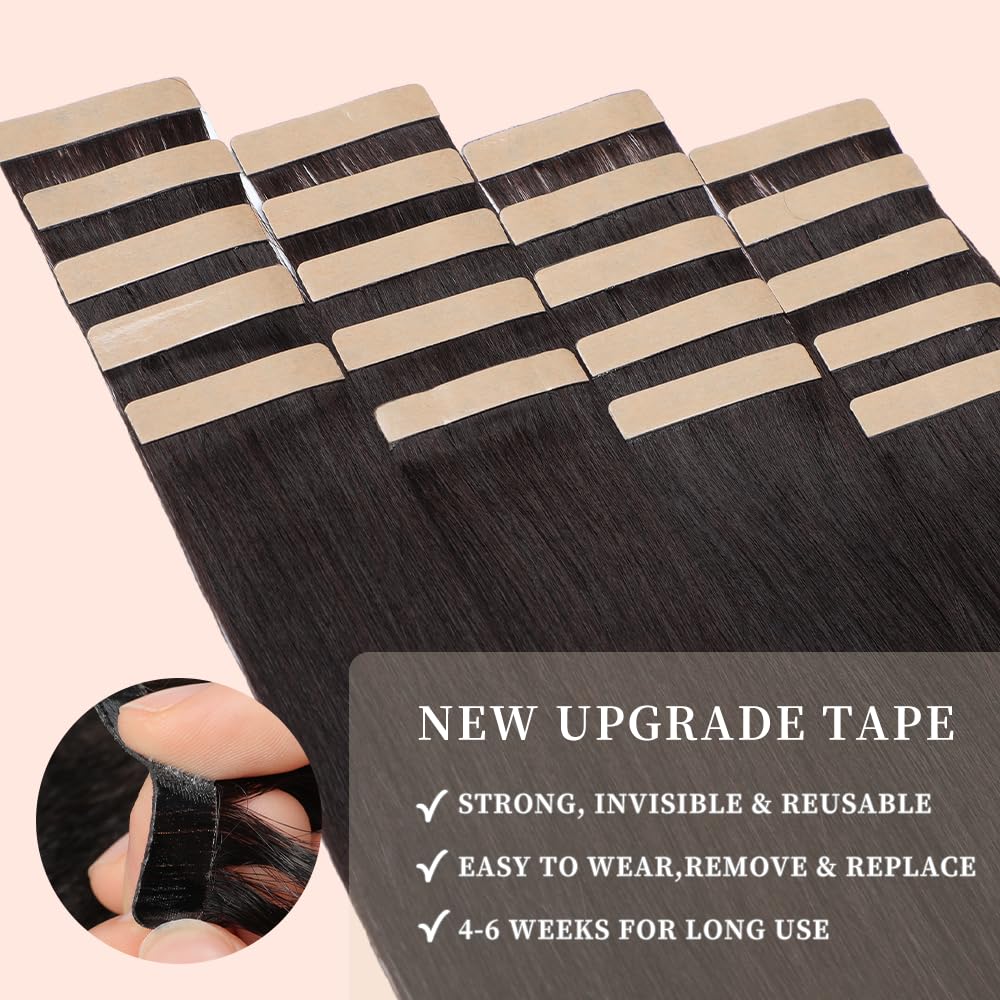 OBHD tape-in hair extensions volume and length options for versatile styling.