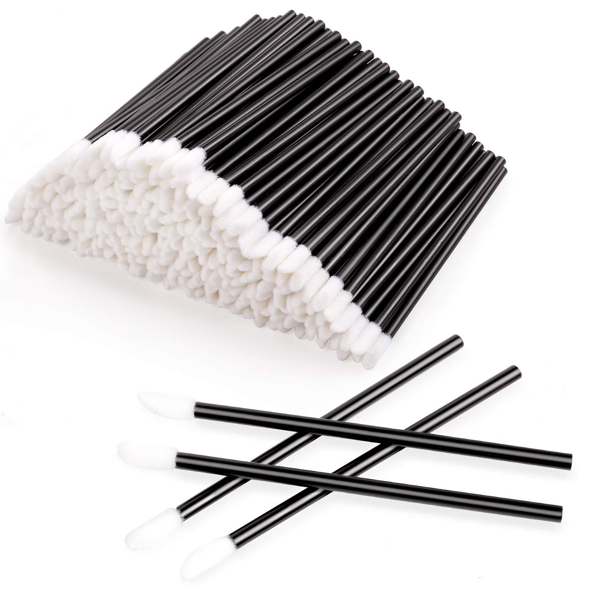Obinhere disposable lip brush set packaging highlights hygienic bulk kit for easy use.