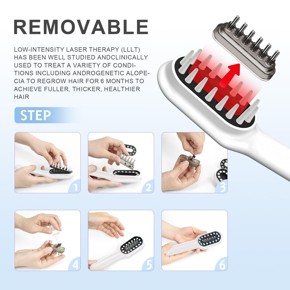Obiredk Laser Hair Growth Comb travel-friendly design fits in a bag for on-the-go sessions.