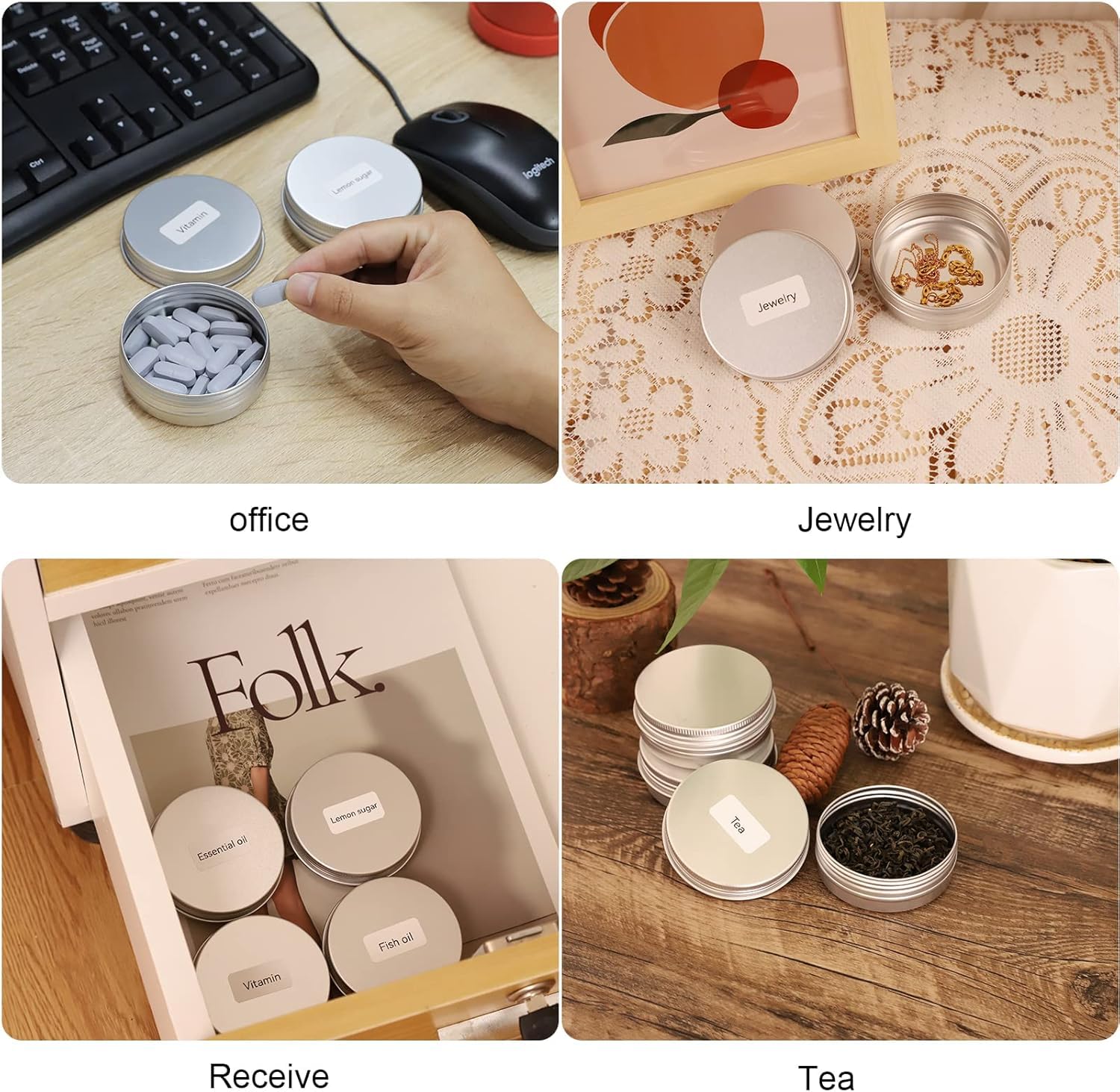 OBKJJ DIY balm cosmetic tin container for small-batch products