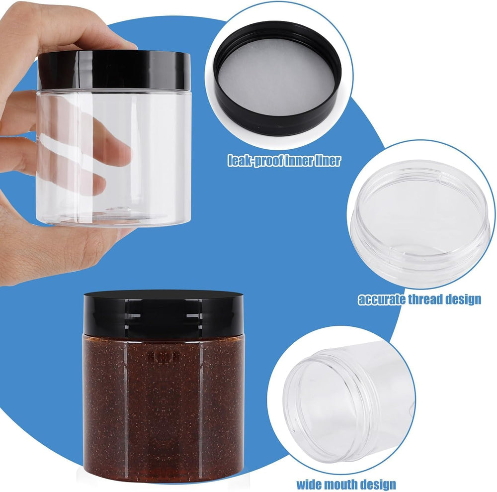 OBKJJ wide-mouth jars facilitate effortless filling and refilling.
