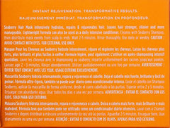 Obliphica Seaberry Hair Mask application steps illustrated for easy routine.