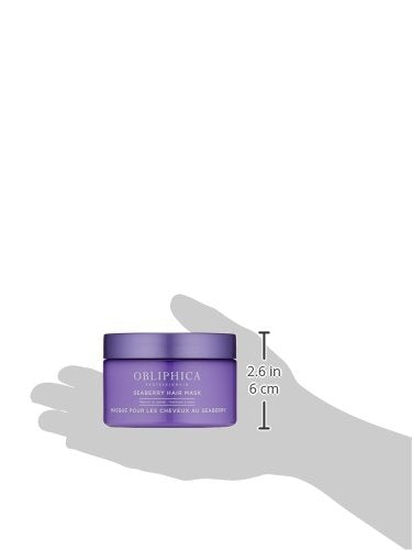 Obliphica Seaberry Hair Mask hair-length closeup shows conditioning liquid on strands