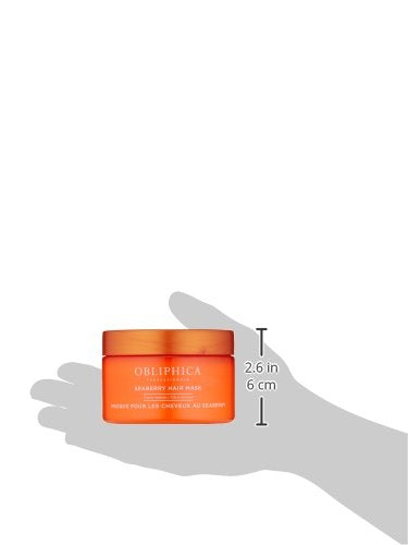 Obliphica Seaberry Hair Mask hair image showing application from scalp to ends.