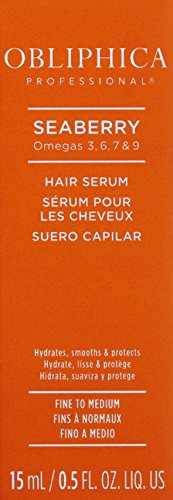 Obliphica Seaberry Leave-In Serum dispense-action shows easy mess-free application for quick styling