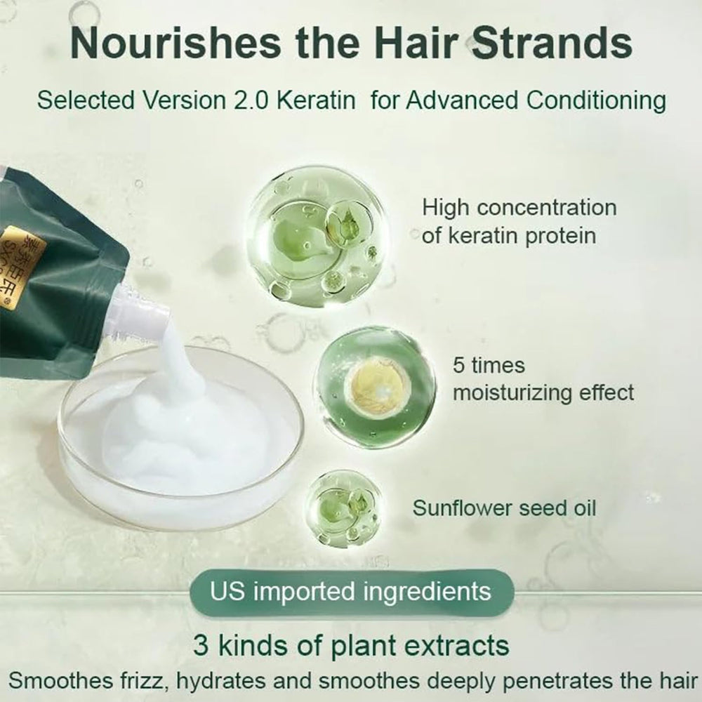 OBRADOYA keratin mask supports color-treated hair with moisture and protection.