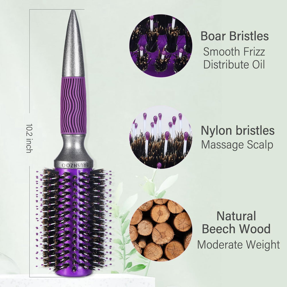 O BRUSHZOO boar bristles seal cuticles for frizz-free, glossy hair.