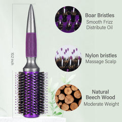 O BRUSHZOO boar bristles seal cuticles for frizz-free, glossy hair.