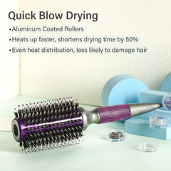O BRUSHZOO nylon-bristle detangler aids thick hair with minimal breakage.