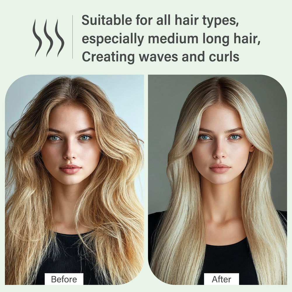 O BRUSHZOO styling versatility for straight, wavy, or curled looks.