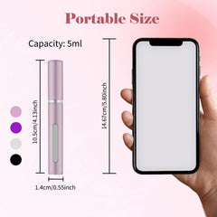 OBSGUMU perfume atomiser 5ml with window showing remaining fragrance.