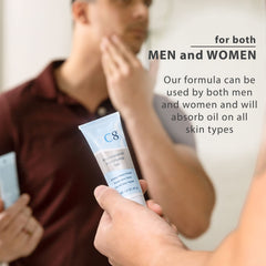 OC8 even-tone effect reduces redness for a calmer look.
