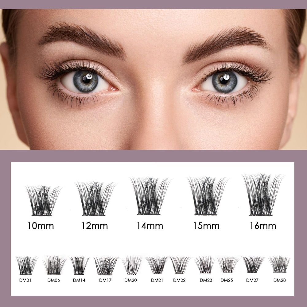 Ocean Pearl Lash Clusters length options 10-16mm for versatile styling