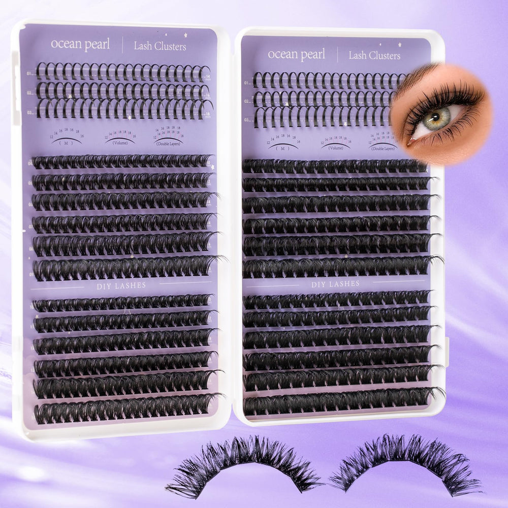 Ocean Pearl soft-fiber lashes close-up for lightweight comfort.