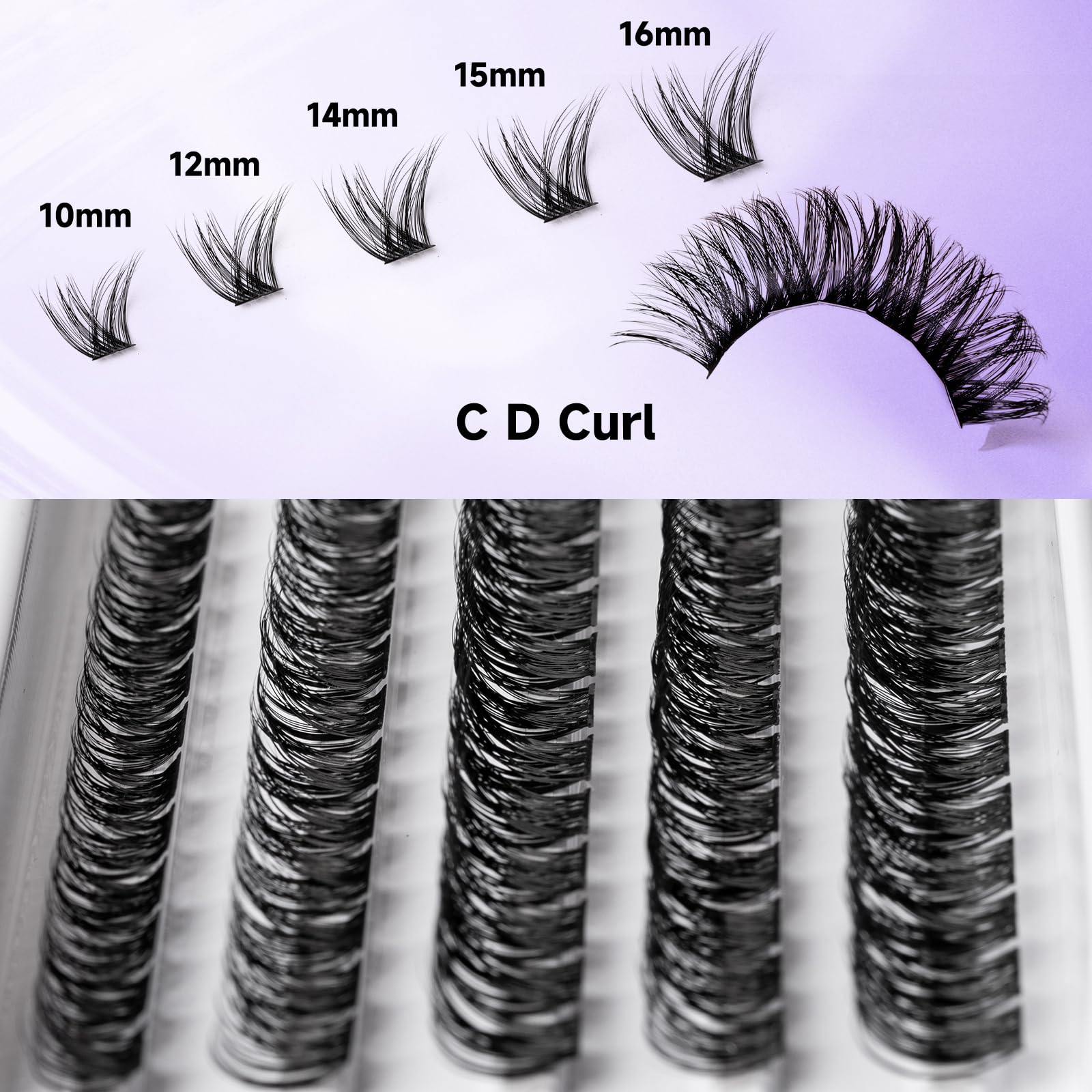 Ocean Pearl thin-band wide-stem clusters blend with natural lashes