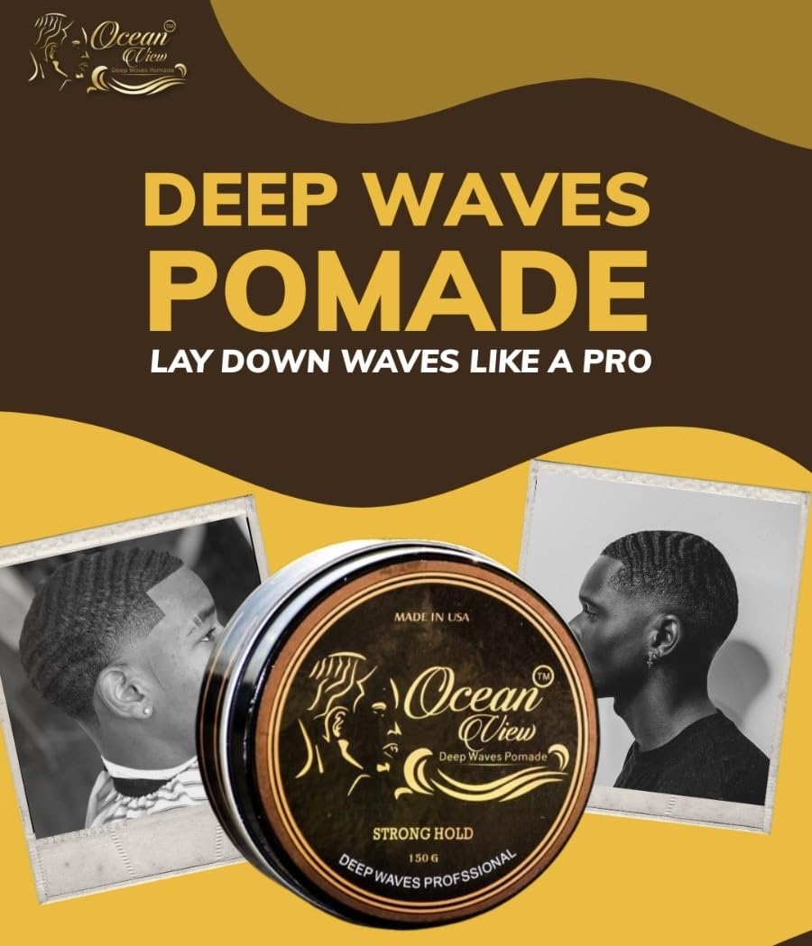 Demonstrating the achieved 360 waves with Ocean View Deep Waves Pomade.