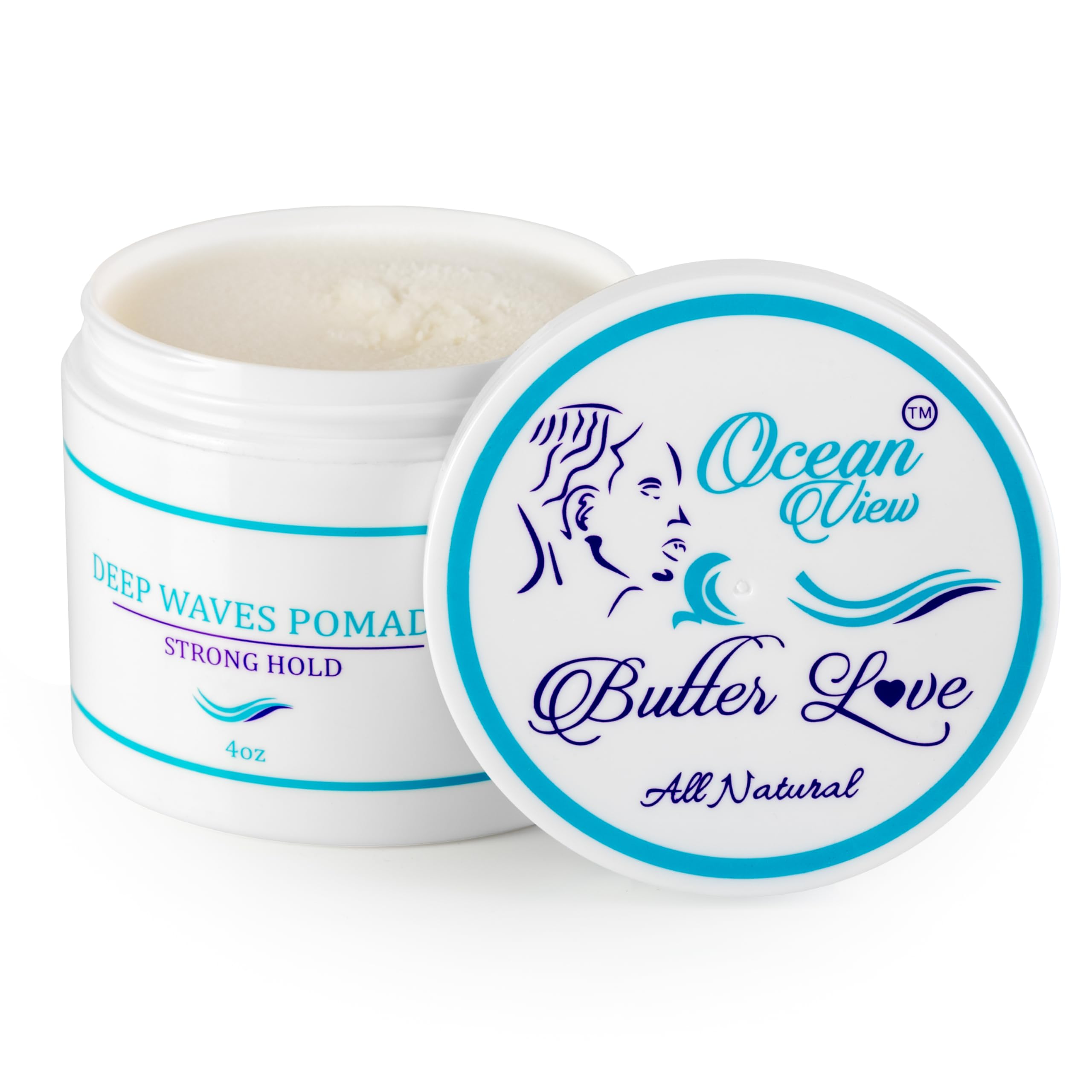 Ocean View Deep Waves Pomade butter love jar highlights moisture for smoother 360 waves