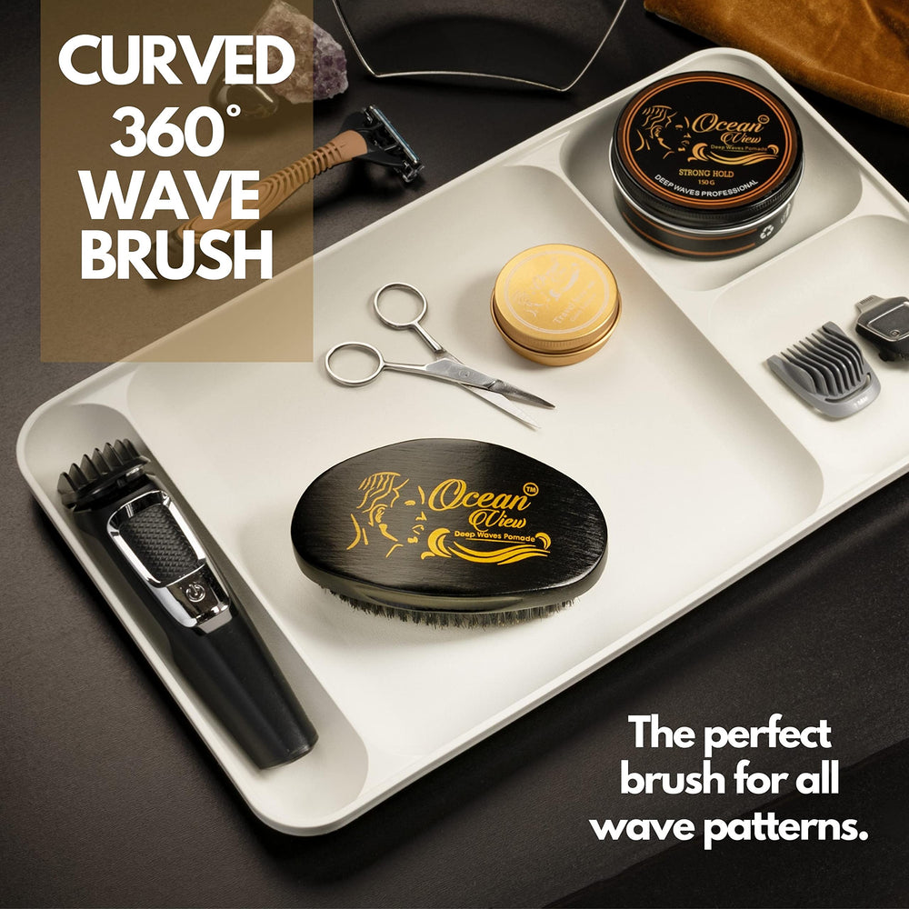 Ocean View Deep Waves Pomade in use on hair forming defined waves.