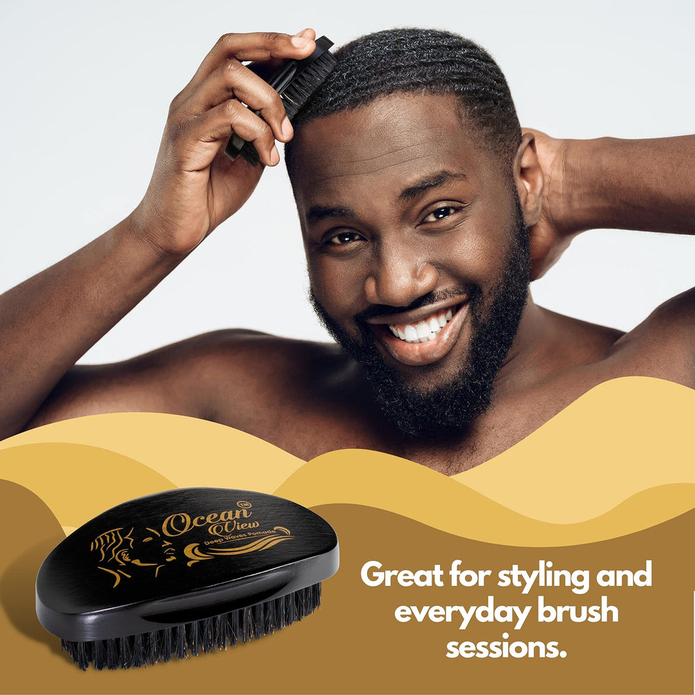 Ocean View Deep Waves Pomade kit on dresser ready for daily grooming.