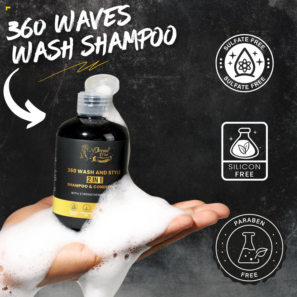 Ocean View Deep Waves Pomade shampoo lather highlights gentle cleansing while preserving natural oils.