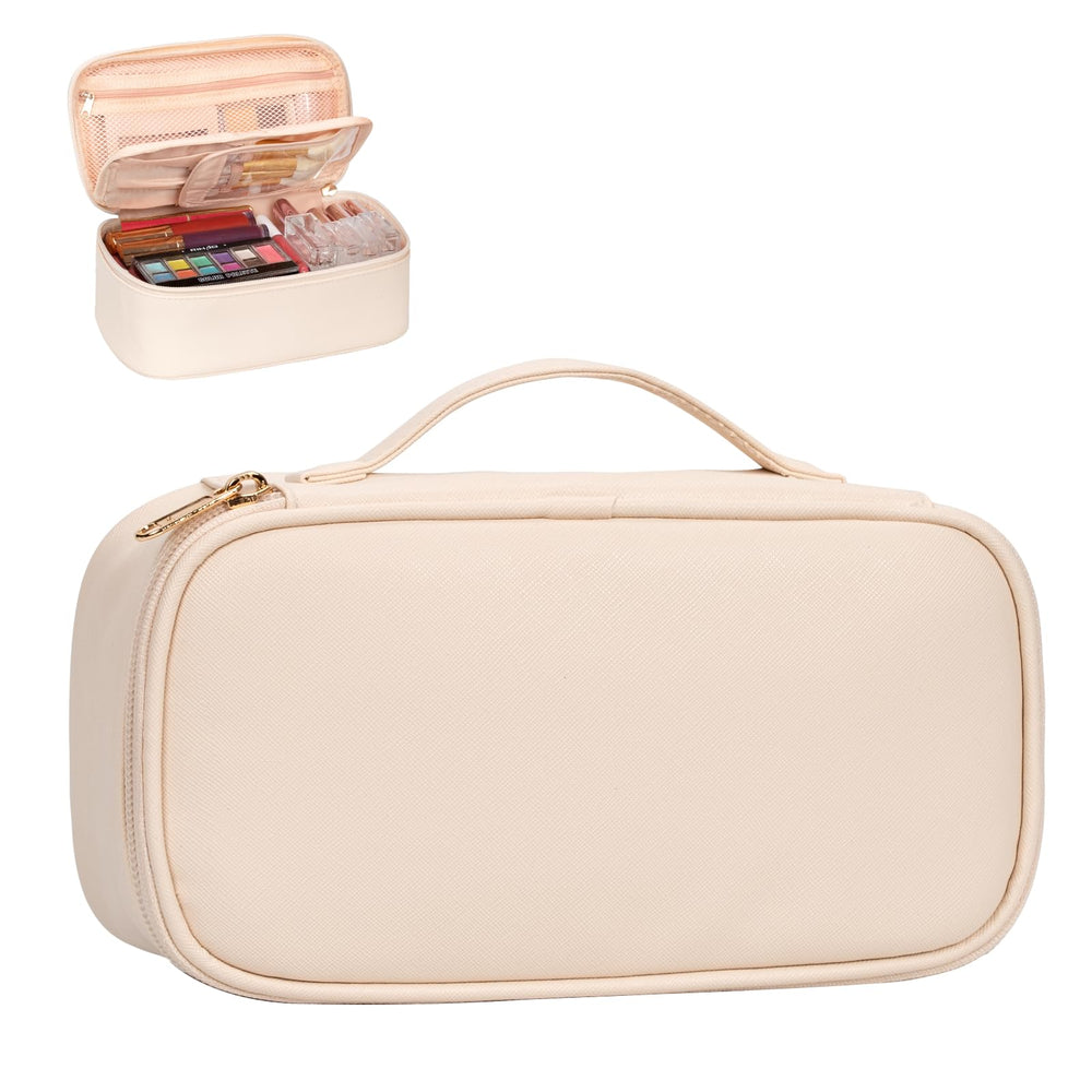 OCHEAL beige cosmetic bag makes a stylish gift for birthdays or holidays
