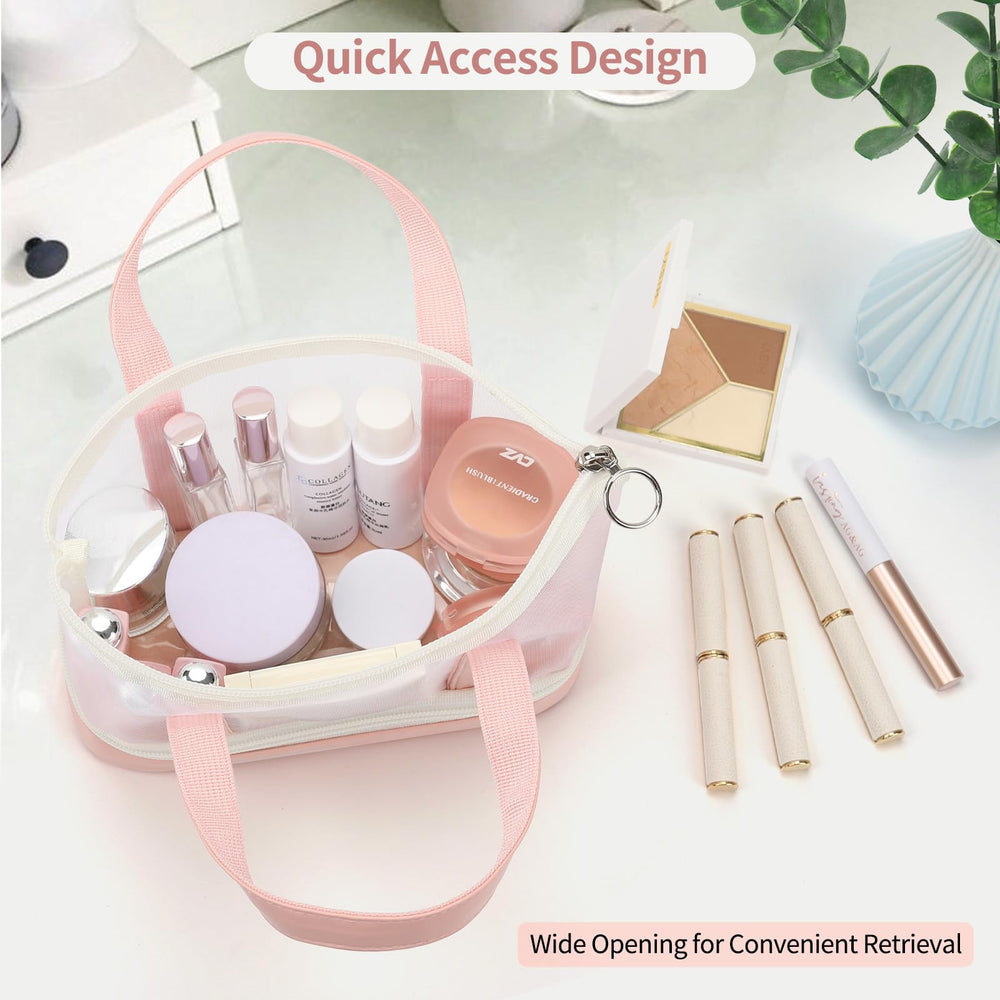 OCHEAL bottom mesh pocket adds extra storage for small items like brushes or accessories.